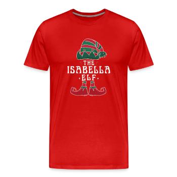 Isabella Elf Familie Passende Gruppe Weihnachten Mama - Männer Premium Bio T-Shirt - Rot - Vorne - Damien (186cm)