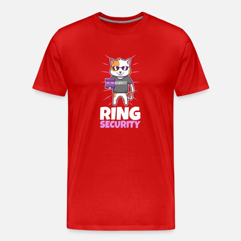 Ring Security Wedding - Männer Premium Bio T-Shirt - Rot