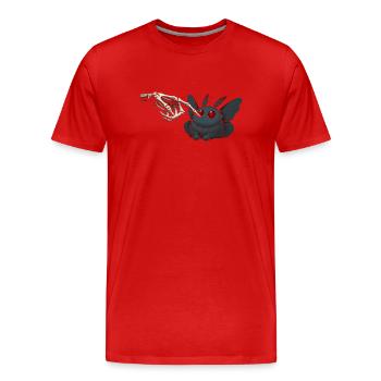 Kawaii Mothman Skeleton Hand Cryptid - Men's Premium Organic T-Shirt - red - Front - Damien (186cm)