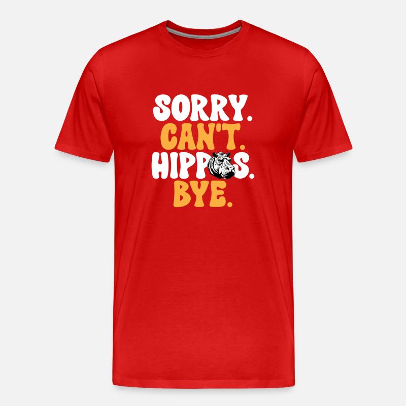 Flusspferd Nilpferd - Männer Premium Bio T-Shirt - Rot