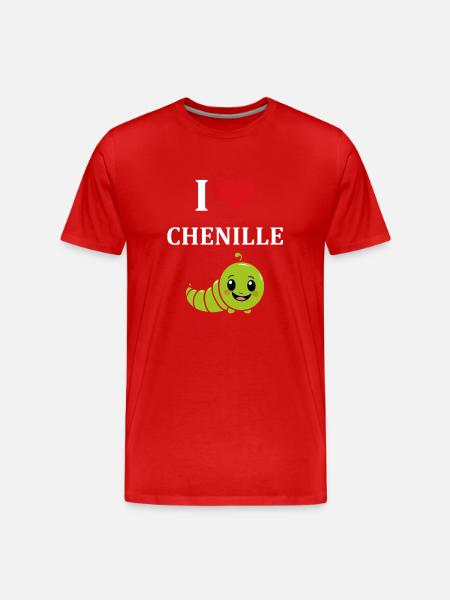 Chenilles insecte Amour petite chenille - T-shirt bio Premium Homme - rouge