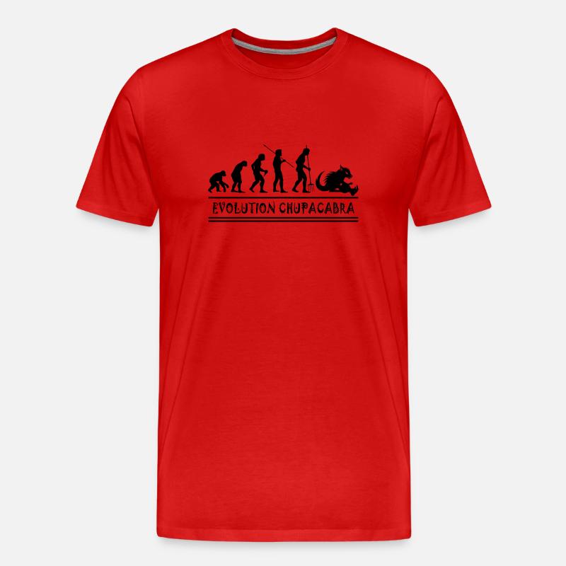 Cryptozoologistes Chupacabra Créatures Évolution - T-shirt bio Premium Homme - rouge