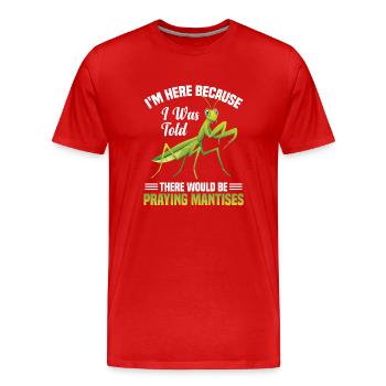 Enclos alimentaire de costume de mante religieuse - T-shirt bio Premium Homme - rouge - Devant - Damien (186cm)