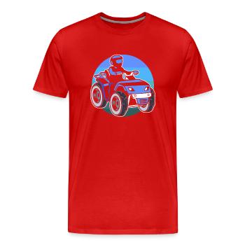 ATV Quad -Fahrrad Radfahrer - Männer Premium Bio T-Shirt - Rot - Vorne - Damien (186cm)