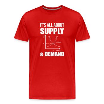 Wirtschaftswirtschaft Humor Statistiker - Männer Premium Bio T-Shirt - Rot - Vorne - Damien (186cm)