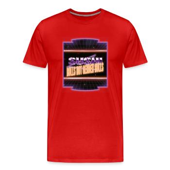 Obama aime génial quand il y a des blagues BlackPower - T-shirt bio Premium Homme - rouge - Devant - Damien (186cm)