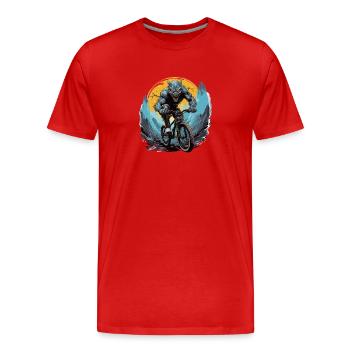 MTB Mountain Bike Bike BMX El-Chupacabra - Men's Premium Organic T-Shirt - red - Front - Damien (186cm)