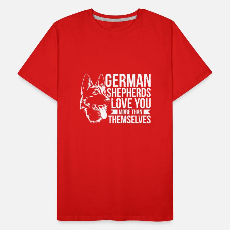 Deutsche Schäferhunde Lieben Dich Männer Premium Bio T-Shirt