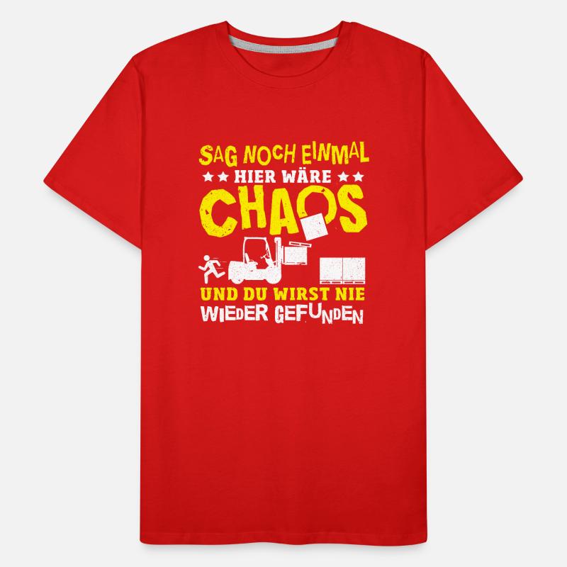 Lustiger Staplerfahrer Gabelstapler Beruf Sprüche Männer Premium Bio T-Shirt