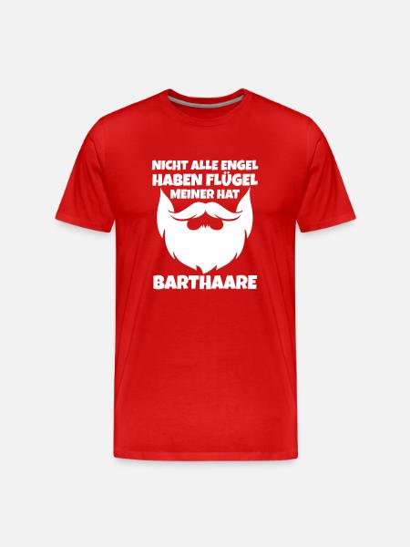 Bärtig Bartträger Schnurrbart Bart - Männer Premium Bio T-Shirt - Rot