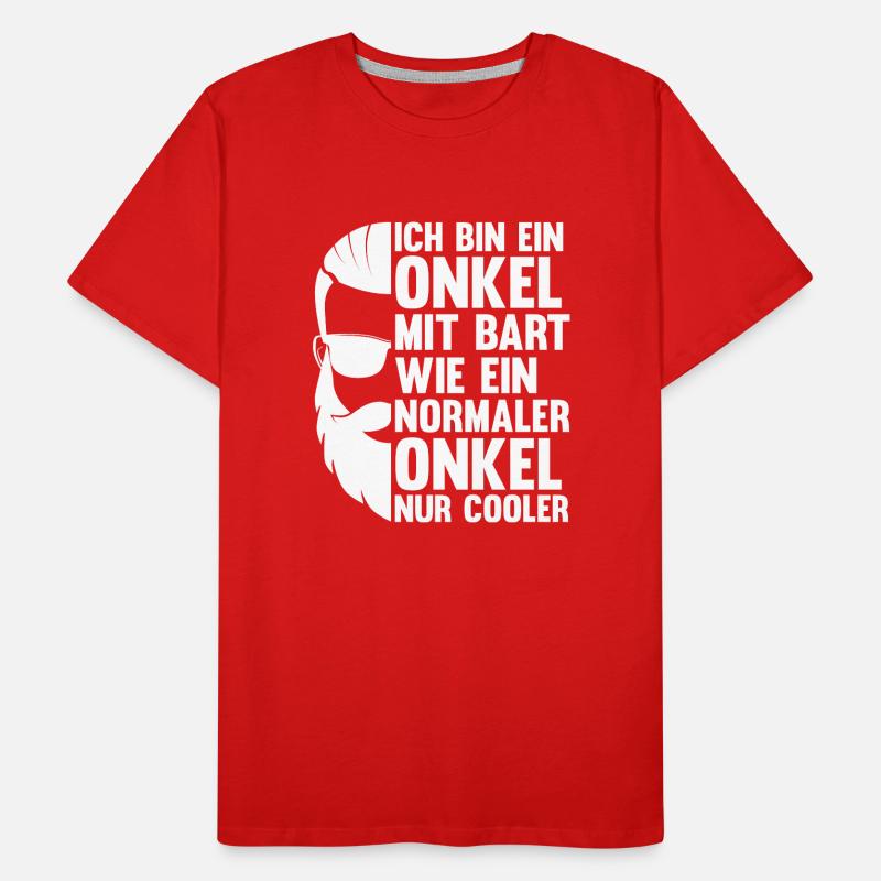 Opa Großvater Bärtig Bartträger Schnurrbart Bart Männer Premium Bio T-Shirt