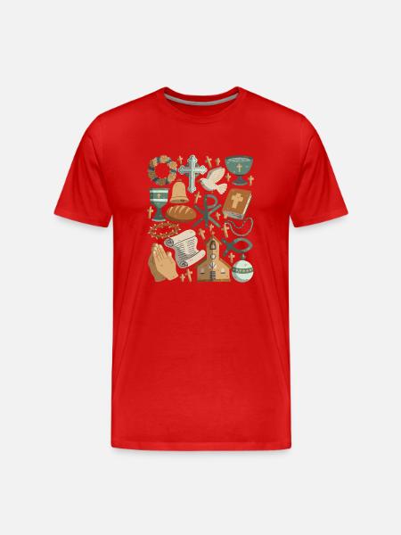 Christianity - Men's Premium Organic T-Shirt - red