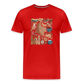 Kolumbien - Männer Premium Bio T-Shirt - Rot - Vorne - Damien (186cm)