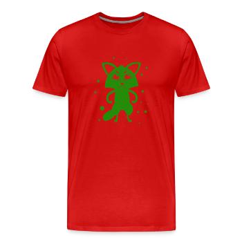 Fox - Animal, Zoo, Animal Lover, Nature Conservation - Men's Premium Organic T-Shirt - red - Front - Damien (186cm)