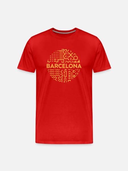 Barcelona - T-shirt bio Premium Homme - rouge