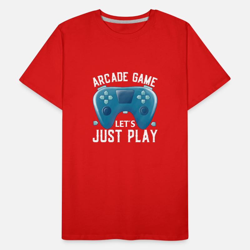 Arcade Game Let'S Just Play Men's Premium Organic T-Shirt