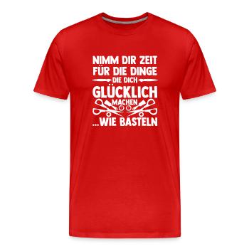 Bastler Basteln - Männer Premium Bio T-Shirt - Rot - Vorne - Damien (186cm)