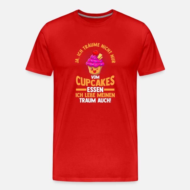 Backen Cupcakes - Männer Premium Bio T-Shirt - Rot