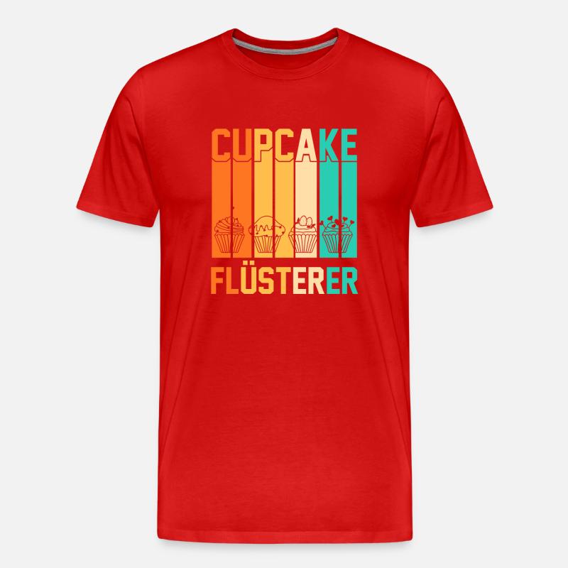 Backen Cupcakes - Männer Premium Bio T-Shirt - Rot
