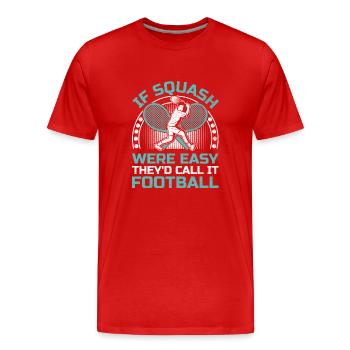 Joueur de squash Joueur de squash Joueur de tennis Raquetball Spor - T-shirt bio Premium Homme - rouge - Devant - Damien (186cm)