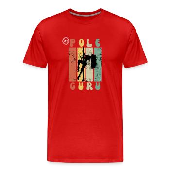 Pole Dancing Guru - Gift Idea For Pole Teacher - Men's Premium Organic T-Shirt - red - Front - Damien (186cm)