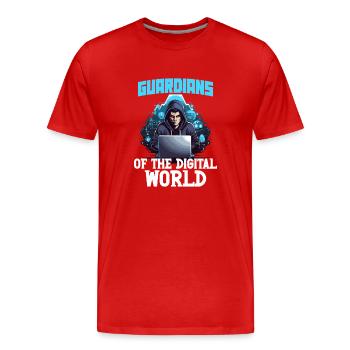 Analyste en piratage éthique Cybersécurité éthique - T-shirt bio Premium Homme - rouge - Devant - Damien (186cm)