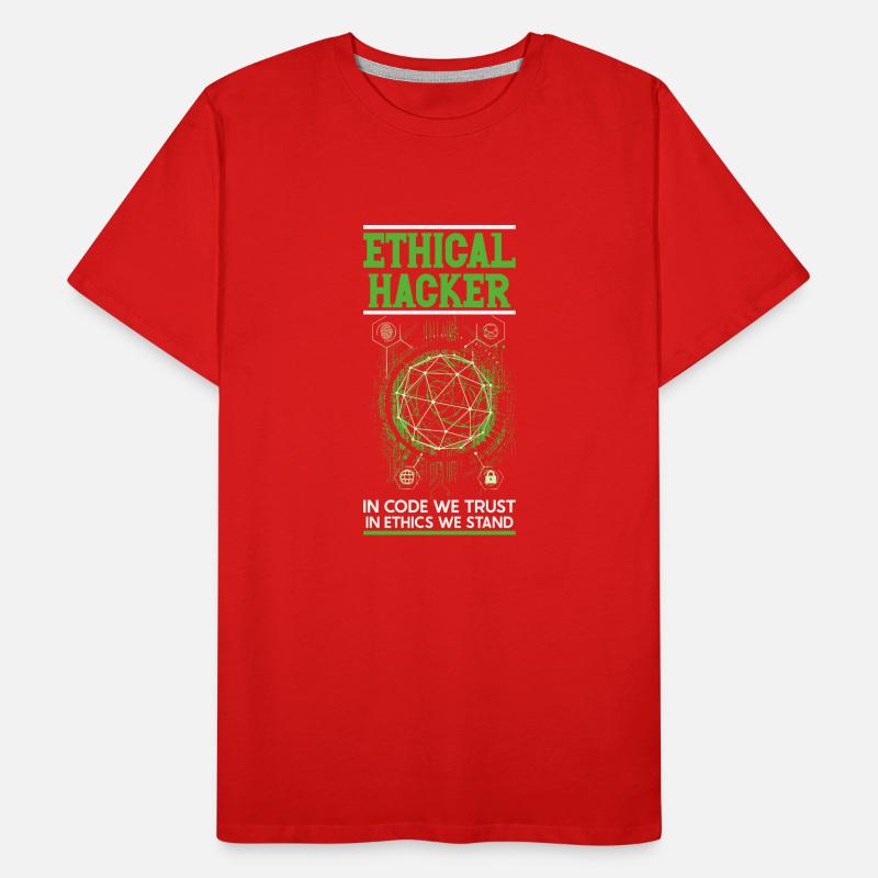 Ethical Hacking Analyst Ethical Cyber Security Men's Premium Organic T-Shirt