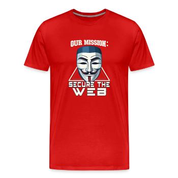 Analyste en piratage éthique Cybersécurité éthique - T-shirt bio Premium Homme - rouge - Devant - Damien (186cm)