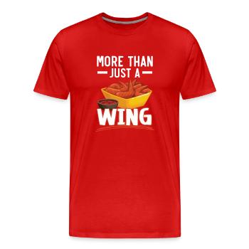 Buffalo Wings Foodie American Food Chicken - Men's Premium Organic T-Shirt - red - Front - Damien (186cm)