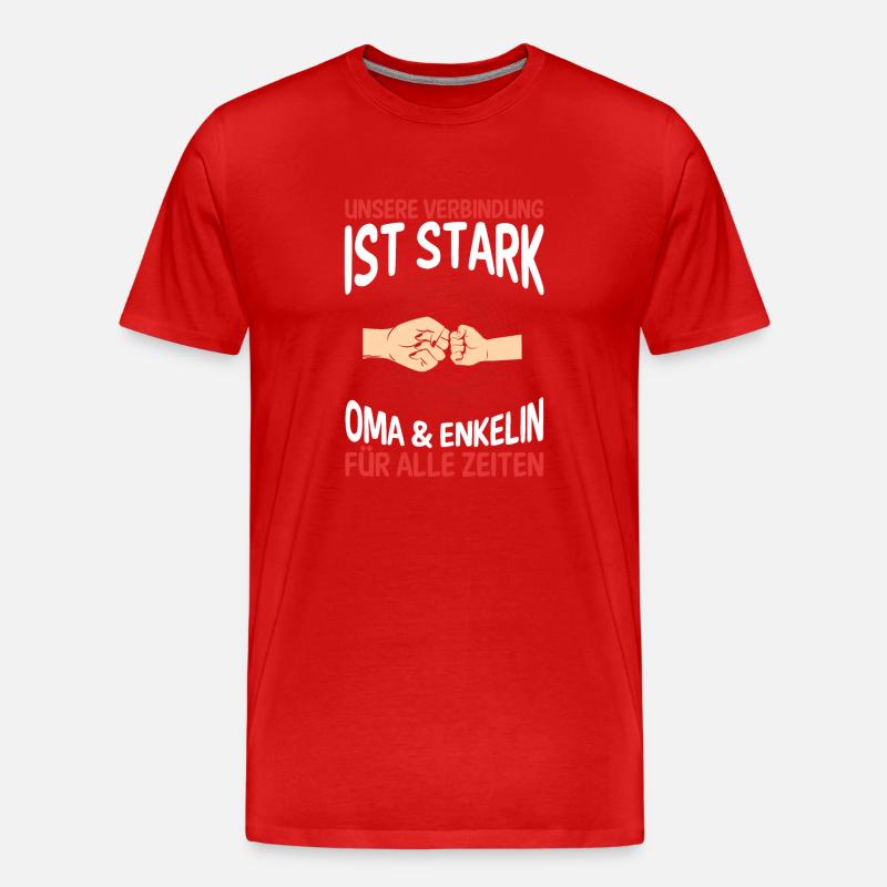 Oma Großmutter und Enkelin - Männer Premium Bio T-Shirt - Rot