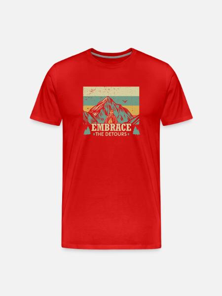 Embrace the detours - Men's Premium Organic T-Shirt - red