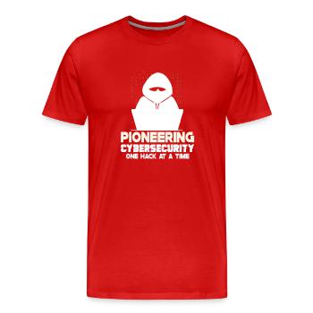Analyste en piratage éthique Cybersécurité éthique - T-shirt bio Premium Homme - rouge - Devant - Damien (186cm)