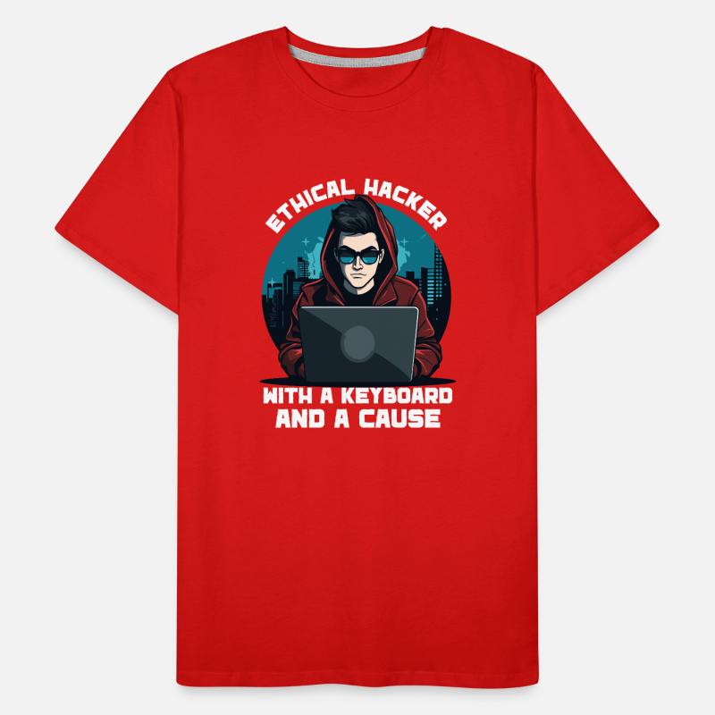 Ethical Hacking Analyst Ethical Cyber Security Men's Premium Organic T-Shirt