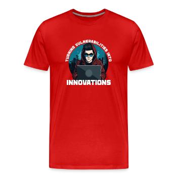 Analyste en piratage éthique Cybersécurité éthique - T-shirt bio Premium Homme - rouge - Devant - Damien (186cm)