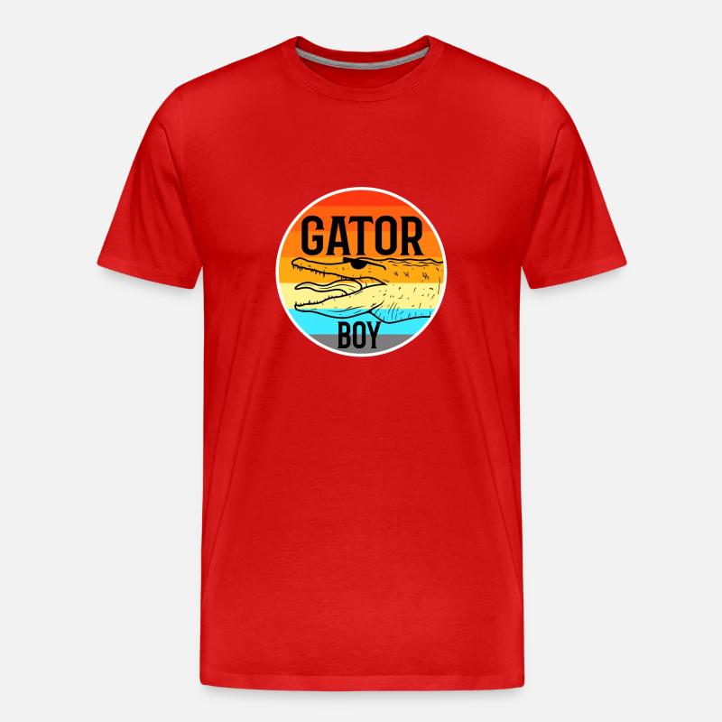Gator Boy - Männer Premium Bio T-Shirt - Rot