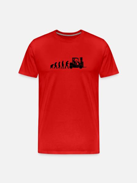 Gabelstaplerfahrer Lagerleiter Lagerist - Männer Premium Bio T-Shirt - Rot