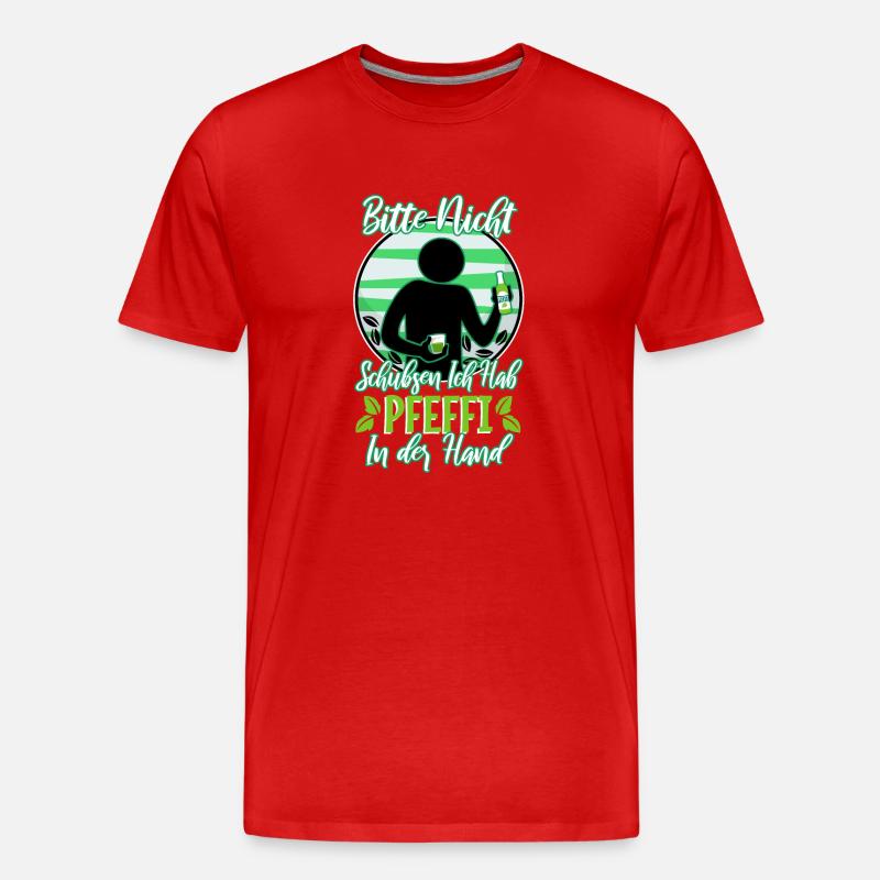 Blutgruppe Pfeffi Positiv - Männer Premium Bio T-Shirt - Rot