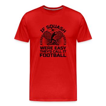 Joueur de squash Joueur de squash Joueur de tennis Raquetball Spor - T-shirt bio Premium Homme - rouge - Devant - Damien (186cm)