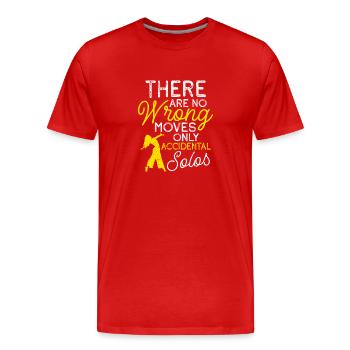 Il n’y a pas de faux mouvements, seulement des mouvements aléatoires - T-shirt bio Premium Homme - rouge - Devant - Damien (186cm)