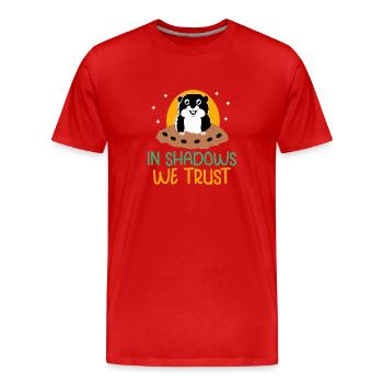 Groundhog Day Enthusiasts 2024, February 2 - Men's Premium Organic T-Shirt - red - Front - Damien (186cm)