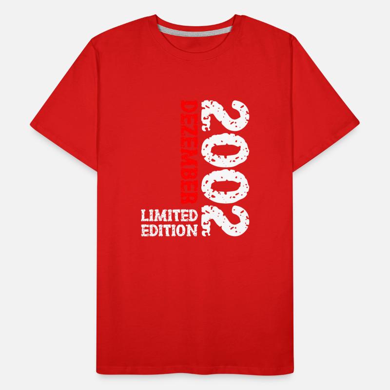 2002 décembre édition limitée 21e anniversaire décoration T-shirt bio Premium Homme