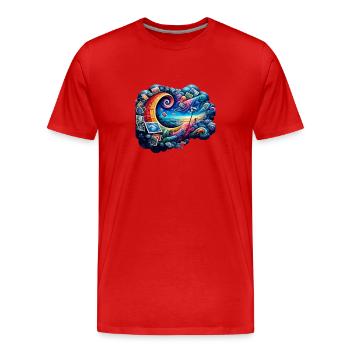 Philatélie Philatéliste philatéliste philatélique - T-shirt bio Premium Homme - rouge - Devant - Damien (186cm)