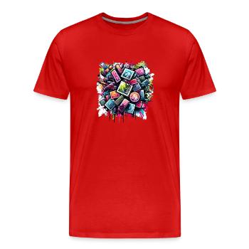 Philatélie Philatéliste philatéliste philatélique - T-shirt bio Premium Homme - rouge - Devant - Damien (186cm)