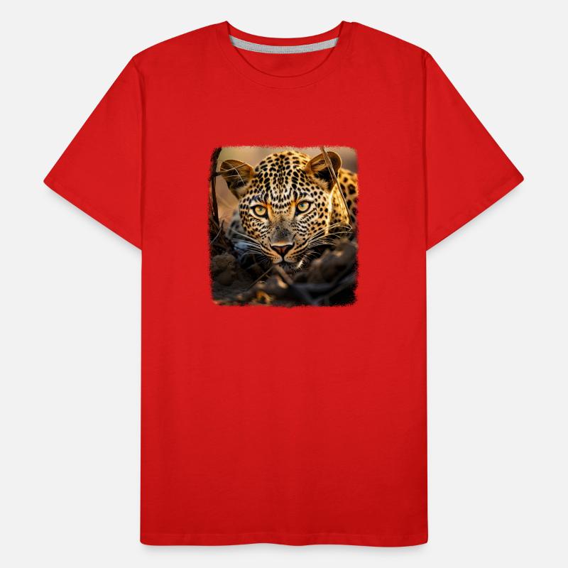 Leoparde réaliste Leopard T-shirt bio Premium Homme