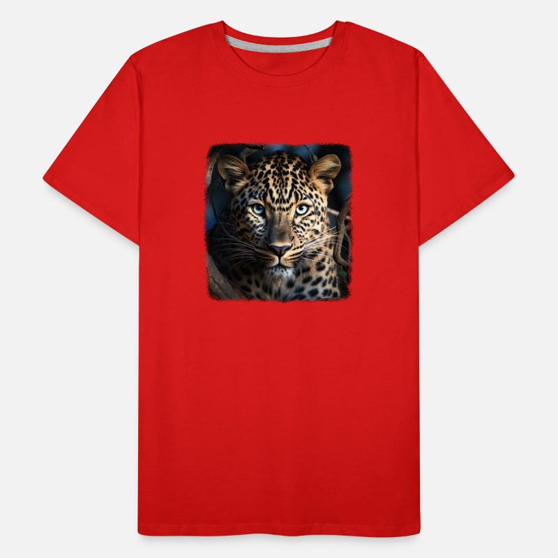 Leoparde réaliste Leopard T-shirt bio Premium Homme