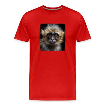 Gibbons realistic Gibbon - Men's Premium Organic T-Shirt - red - Front - Damien (186cm)