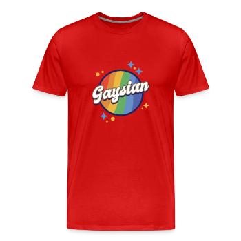 Spectre de fierté rayonnante - T-shirt bio Premium Homme - rouge - Devant - Damien (186cm)