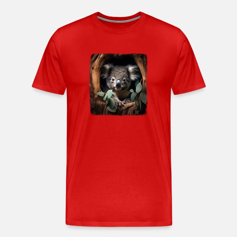 Koalas realistic Koala - Männer Premium Bio T-Shirt - Rot