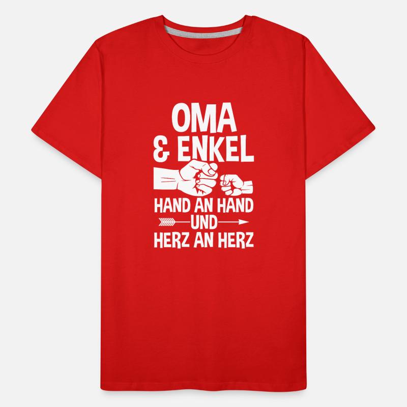 Oma Großmutter und Enkel Männer Premium Bio T-Shirt