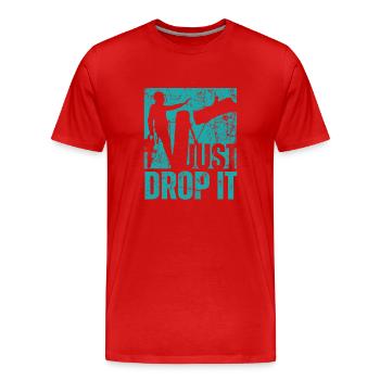 Bûcheron tronçonneuse arboriste - T-shirt bio Premium Homme - rouge - Devant - Damien (186cm)